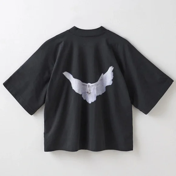 YZY GAP 78 CROP DOVE  N258 BLACK
 ( OVERSIZED ) - Picture 2 of 14